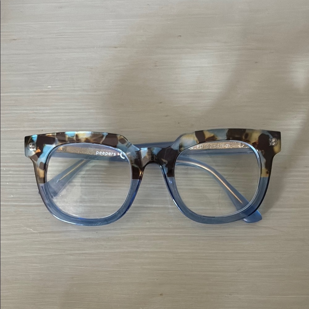Blue and Brown Women's Glasses